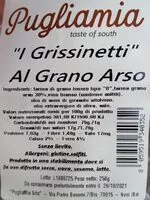 Mängden socker i "I Grissinetti" Al Grano Arso