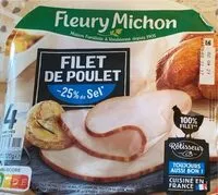 Mängden socker i Filet de poulet -25% de sel