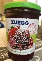 Mängden socker i 100% da frutta frutti rossi e melograno