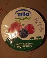 Mängden socker i Yogurt intero frutti di bosco