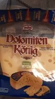 Mängden socker i Dolomiten konig