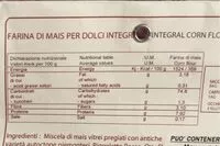 Mängden socker i Farina di mais