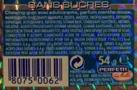 Mängden socker i Full Cube White, chewing gum sans sucres parfum menthe douce