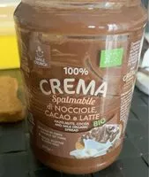 Mängden socker i Crema spalmabile di nocciole cacao e latte bio