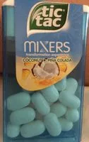 Mängden socker i 3 X Tic Tac Mixers Sweets Coconut > Pina Colada Italy Version 18GS