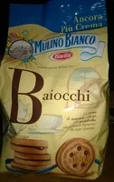 Mängden socker i Barilla Baiocchi Biscuits fourrés aux noisettes et cacao