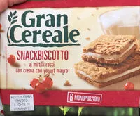 Mängden socker i Snackbiscotto ai mirtilli rossi con crema con yogurt magro
