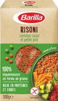 Mängden socker i Barilla risoni lentilles corail et petits pois