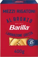 Mängden socker i Barilla pates al bronzo mezzi rigatoni 400g