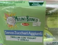 Mängden socker i Senza Zuccheri Aggiunti frollini con yogurt e cereali