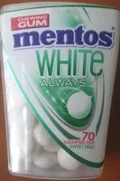 Mängden socker i mentos White always  x70