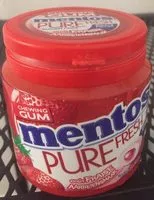 Mängden socker i mentos PURE FRESH goût fraise
