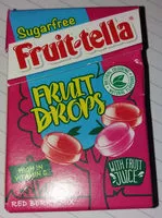 Mängden socker i Fruit-tella Sugarfree Red Berry Mix Fruit Drops