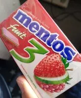 Mängden socker i Mentos Gum "3" Erdbeere-grüner Apfel-himbeere