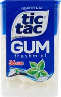 Mängden socker i Tic Tac Gum Freshmint T36