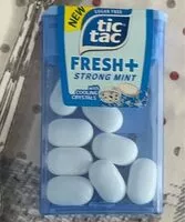Mängden socker i Tictac sugar free fresh+ strong mint with coolosing crystals