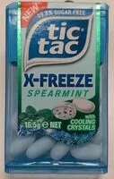 Mängden socker i Tic Tac X-Freeze Spearmint