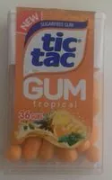 Mängden socker i gum tropical