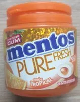 Mängden socker i Chewing gum mentos pure fresh sans sucre goût tropical