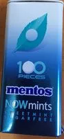 Mängden socker i Mentos now mints goût menthe douce sans sucres