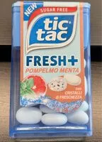 Mängden socker i Tic Tac Fresh+ pomelmo menta