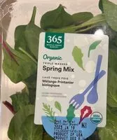 Mängden socker i Organic Spring Mixc