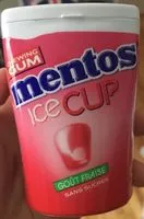 Mängden socker i Chewing gum ice cup goût fraise sans sucre, 97g