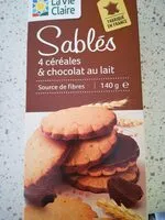 Mängden socker i Sablés 4 céréales et chocolat au lait