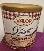 Mängden socker i Cacao puro en polvo desgrasado