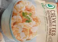Mängden socker i crevettes décortiquées crues
