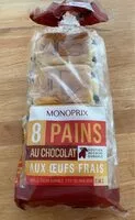Mängden socker i 8 Pains au chocolat aux oeufs frais