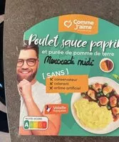 Mängden socker i Poulet sauce paprika et sa purée de pommes de terre - Comme j’aime