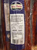 Mängden socker i Lomo de cebo iberico media pieza