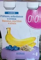 Mängden socker i Batidos sabor plátano, arandanos y avena