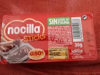 Mängden socker i Nocilla Original Sticks