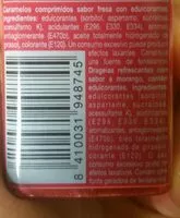Mängden socker i XXL Strawberry Sugar Free - Pieces