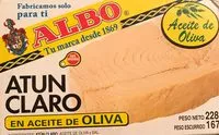 Mängden socker i Atún claro en aceite de oliva