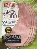 Mängden socker i Jamón cocido reserva braseado