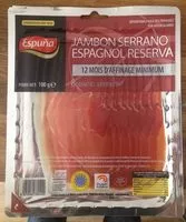 Mängden socker i Jambon serrano espagnol reserva