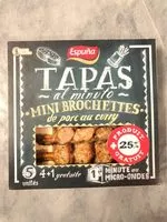 Mängden socker i Tapas al minuto - mini brochettes de porc au curry