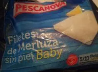 Mängden socker i Filetes de merluza sin piel baby