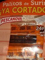 Mängden socker i Palitos de surimi