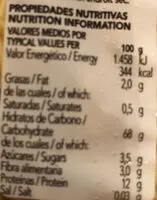 Mängden socker i Gallo Pasta Fideos Perla