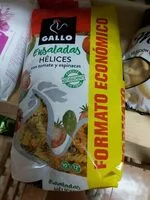 Mängden socker i Hélices con tomate y espinacas