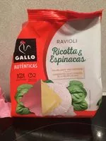 Mängden socker i Ravioli Ricotta & Espinacas