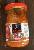 Mängden socker i Pesto rosso sin gluten