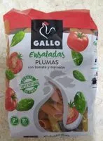 Mängden socker i Fideos Plumas con tomate y espinacas