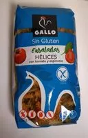 Mängden socker i Hélices con tomate y espinacas sin gluten