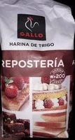 Mängden socker i Harina de trigo de repostería