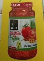 Mängden socker i Salsa boloñesa Vegana